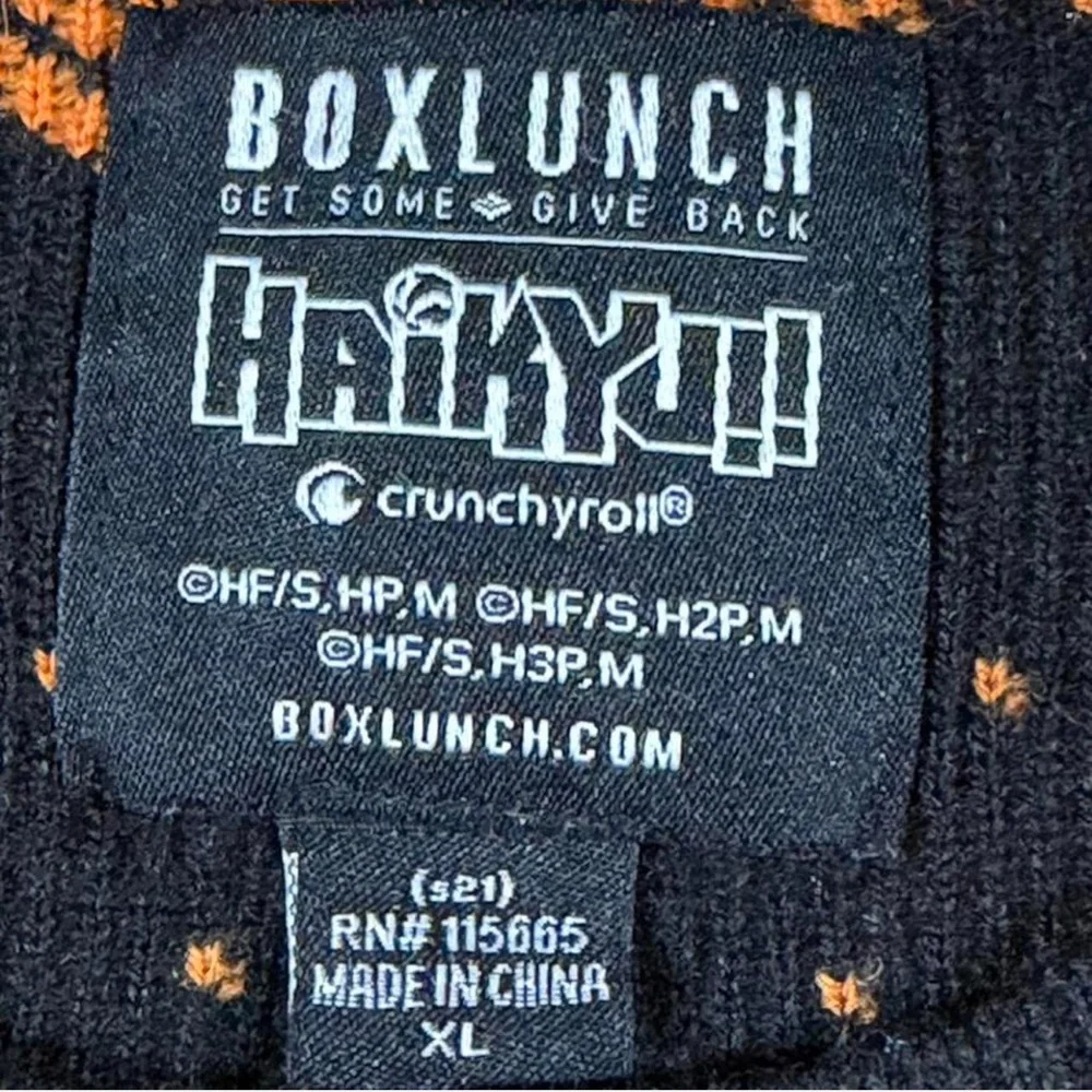 BoxLunch Haikyu Karasuno Anime Sweater Chibi Graphic Crunchyroll XL Christmas
